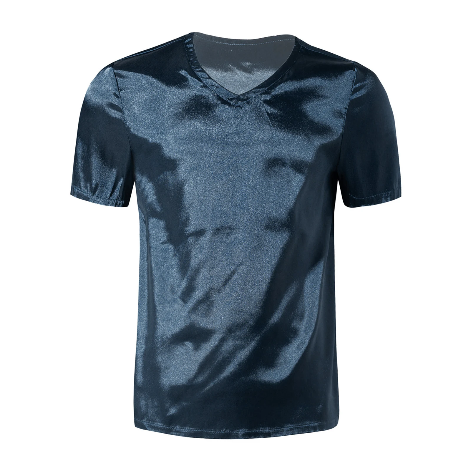 T-shirt uomo Angel Devil manica corta scollo V in cotone con taschino e T-shirt uomo Angel Devil manica corta scollo V in cotone con taschino e
