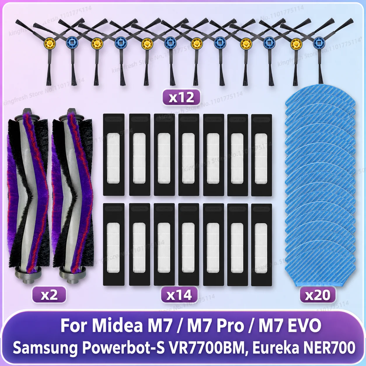 Compatible avec les Pièces de l’Aspirateur Robot ( Midea M7