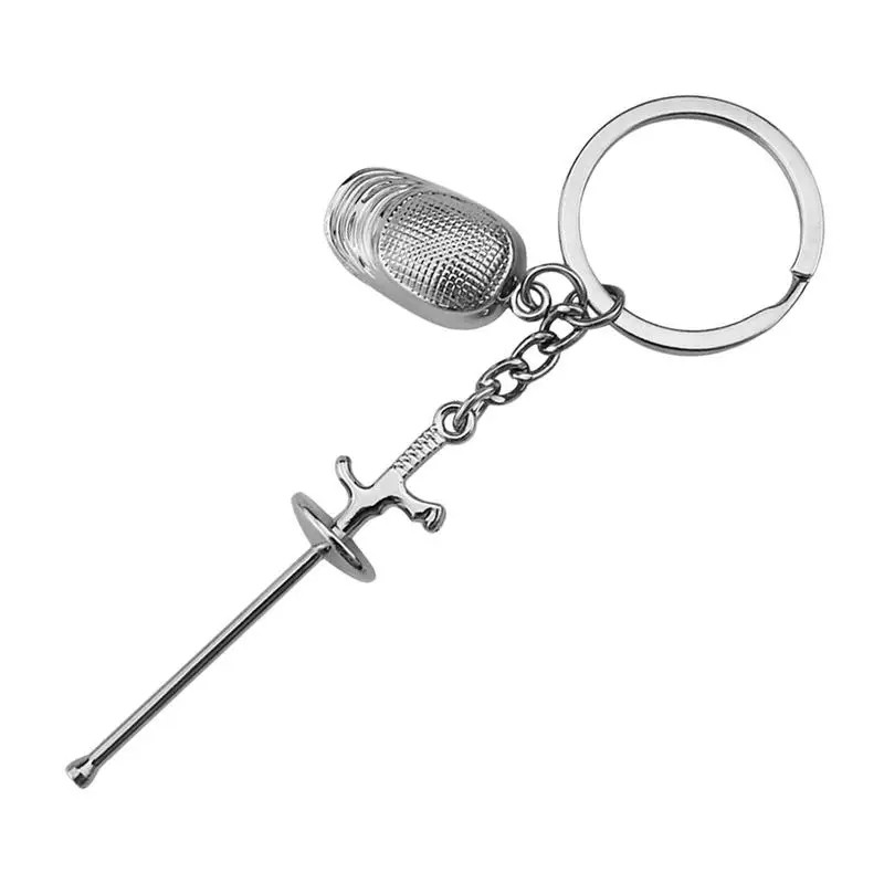 Metal Sabre Keychain Fencing Keychain Pendant Sabre Key Ring Sports Lovers Collectible Keychains For Working School Traveling