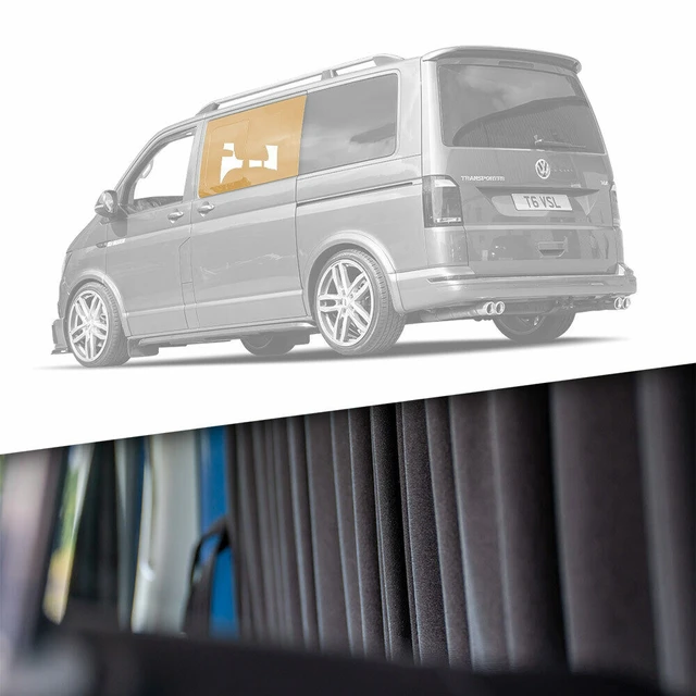 Shore Vans Blackout Curtains Compatible with VW T4 (Black, Cab