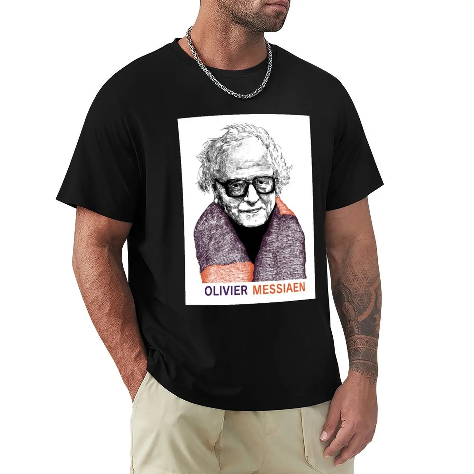 

Olivier Messiaen Shirt T-Shirt summer tops tees vintage clothes t shirts for men pack