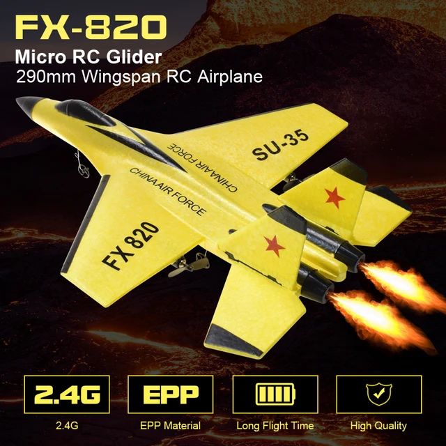 2.4G SU35 Glider RC Drone Colorful Hand Throwing Foam RC Airplanes Outdoor Electric Remote Control Plane for Boys Kids Toy Gift 3