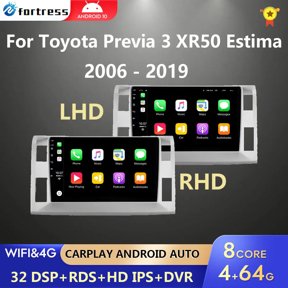 

Android 13 DVD NO 2DIN For Toyota Previa 3 III XR50 Estima 2006-2019 RHD Auto Radio Stereo Multimedia Car Player GPS Navigation