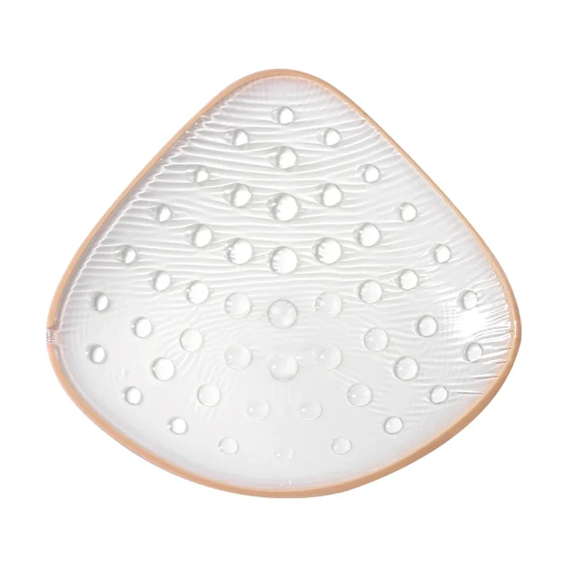 3D Pearl Nano Temperature Controlled Prosthetic Breast Form Safe Light Weight Silicone Breast Form Triangle Prosthesis Bra Pad