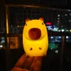 Cute Pet Capybara Night Light Cartoon Silicone Creative Bedside Sleep Night Lamp For Room Decor Birthday gift clearance sale 4