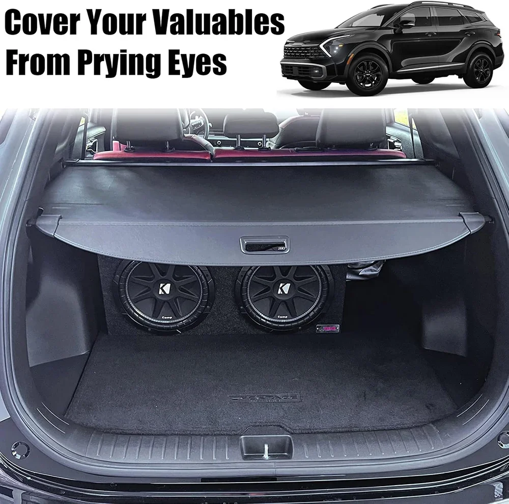 Cargo Cover for Kia Sportage NQ5 Retractable Trunk Cover Privacy Security Screen Luggage Shield Shade Accessories car trunk cover
