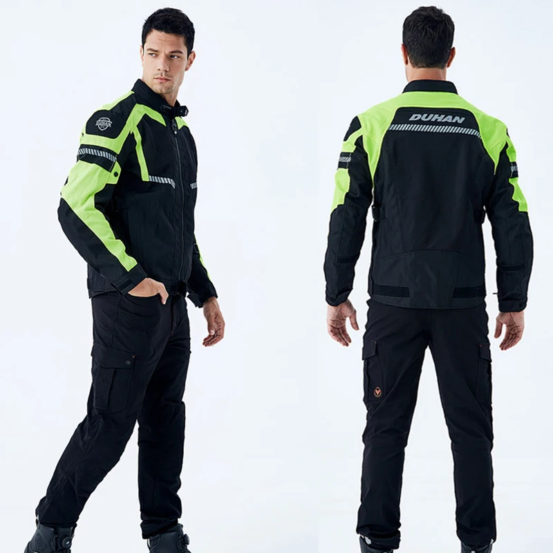 DUHAN 오토바이 자켓 남자 여름 통기성 메쉬 오토바이 자켓 모토 크로스 라이딩 자켓 Anti-fall CE Protection Moto Clothes