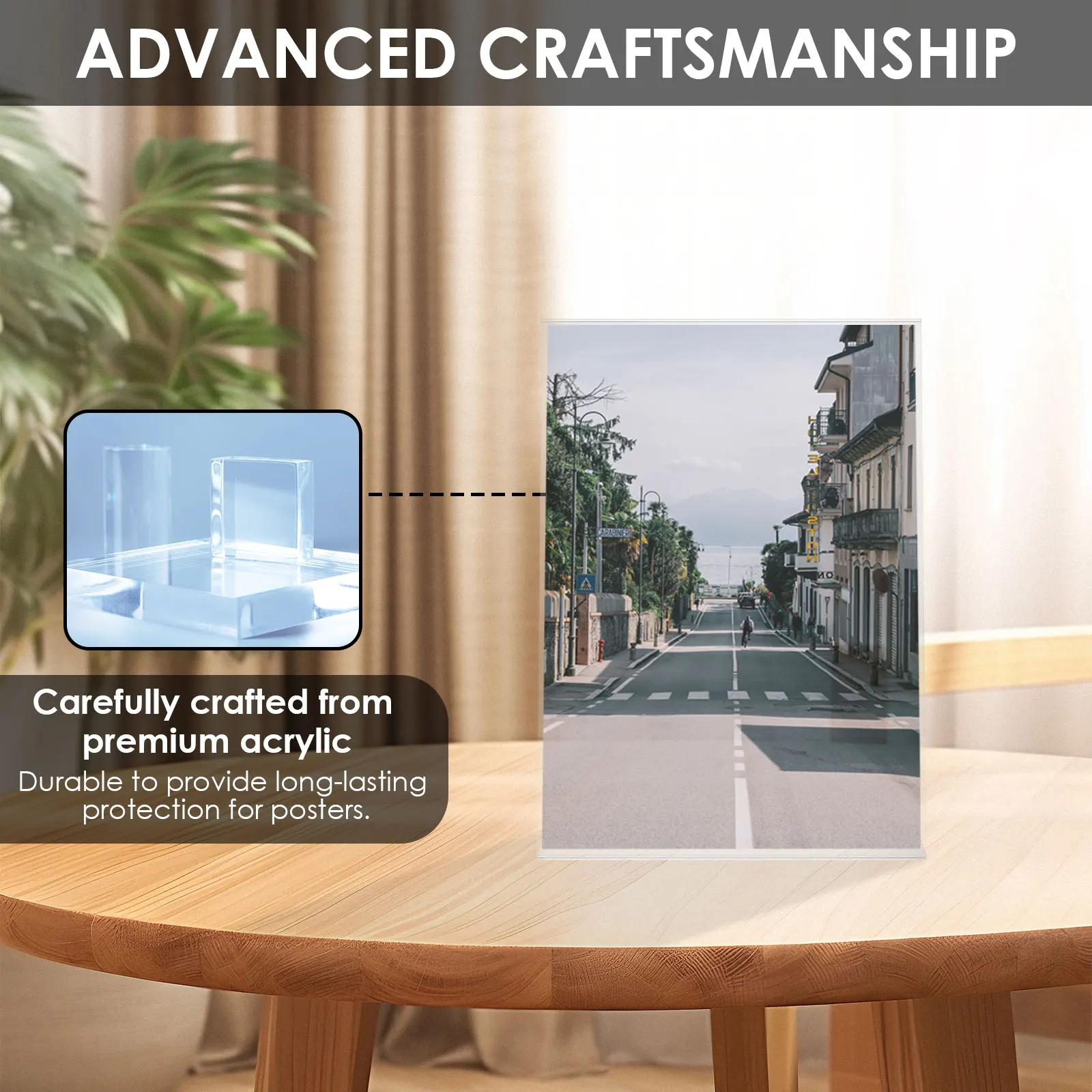 Acrylic Display Holder 3Pcs Acrylic Sign Holder Clear A4 Sign Stand Slanted Menus Holder Flyer Desktop Display Stand Table Top Document