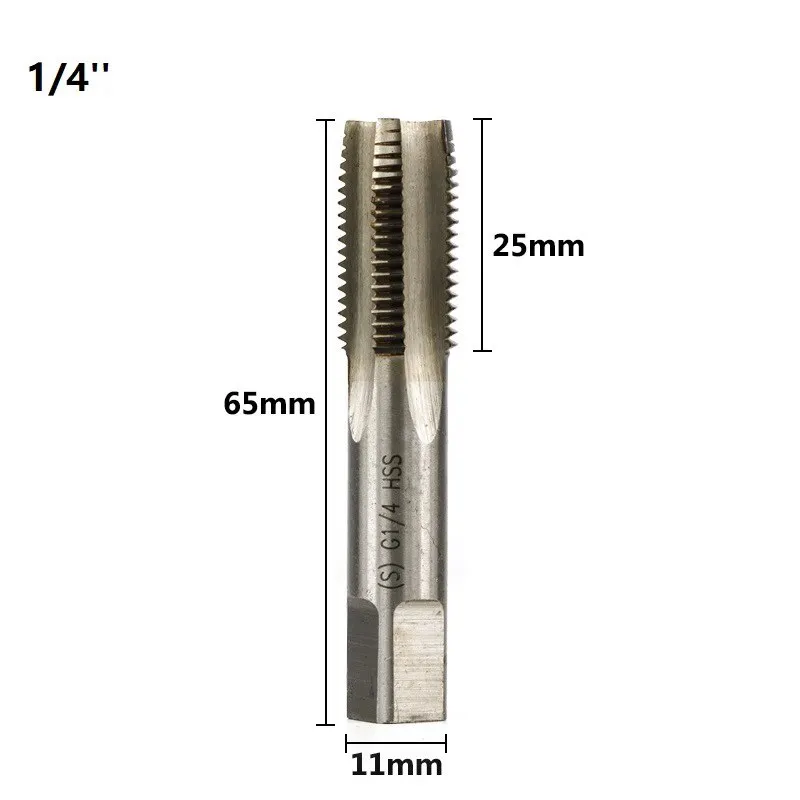 Kit 6 Maschi Per Filettatura NPT | Acciaio Al Carbonio | Dimensioni Da 1/8 A 1 Pollice