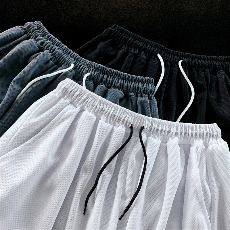 Customizable Sports Shorts Men's Summer Casual Loose Beach Trousers Trendy Split Wide Legged Five Part Trousers