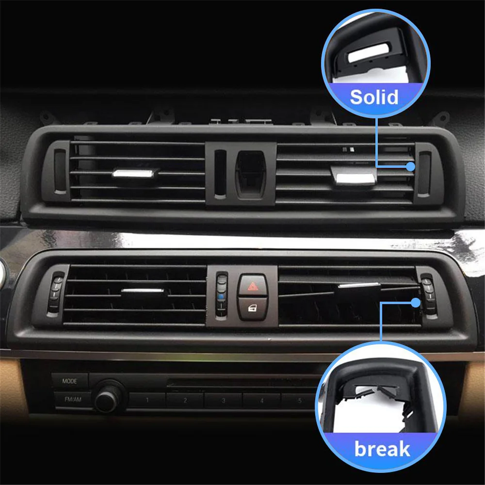 LHD Car Dashboard Air Conditioning AC Vent Grille Complete Assembly Replacement For BMW 5 Series F10 F11 F18 520 525 528 530