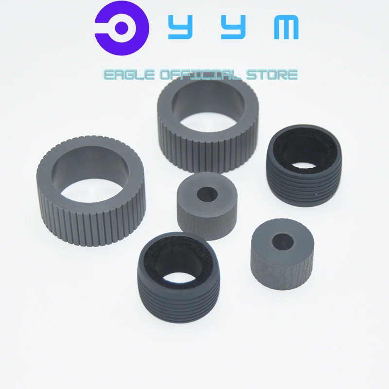 2Set Scanner Pick Up Rullo Freno In Gomma Per Pneumatici Per Fujitsu Fi 7600 Fi 7700