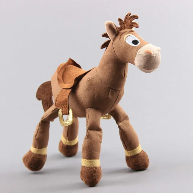 Disney Anime 25cm Cartoon Story Stuffed Animals Bullseye Cute Little Horse Model Doll Birthday Girl Gift For Children Plush Toys