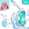 Kids Full Face Snorkeling Mask Diving Swimming With Wide View Anti-Fog Anti-Leak Safe Breathing System Easy Breath Diving Mask 1