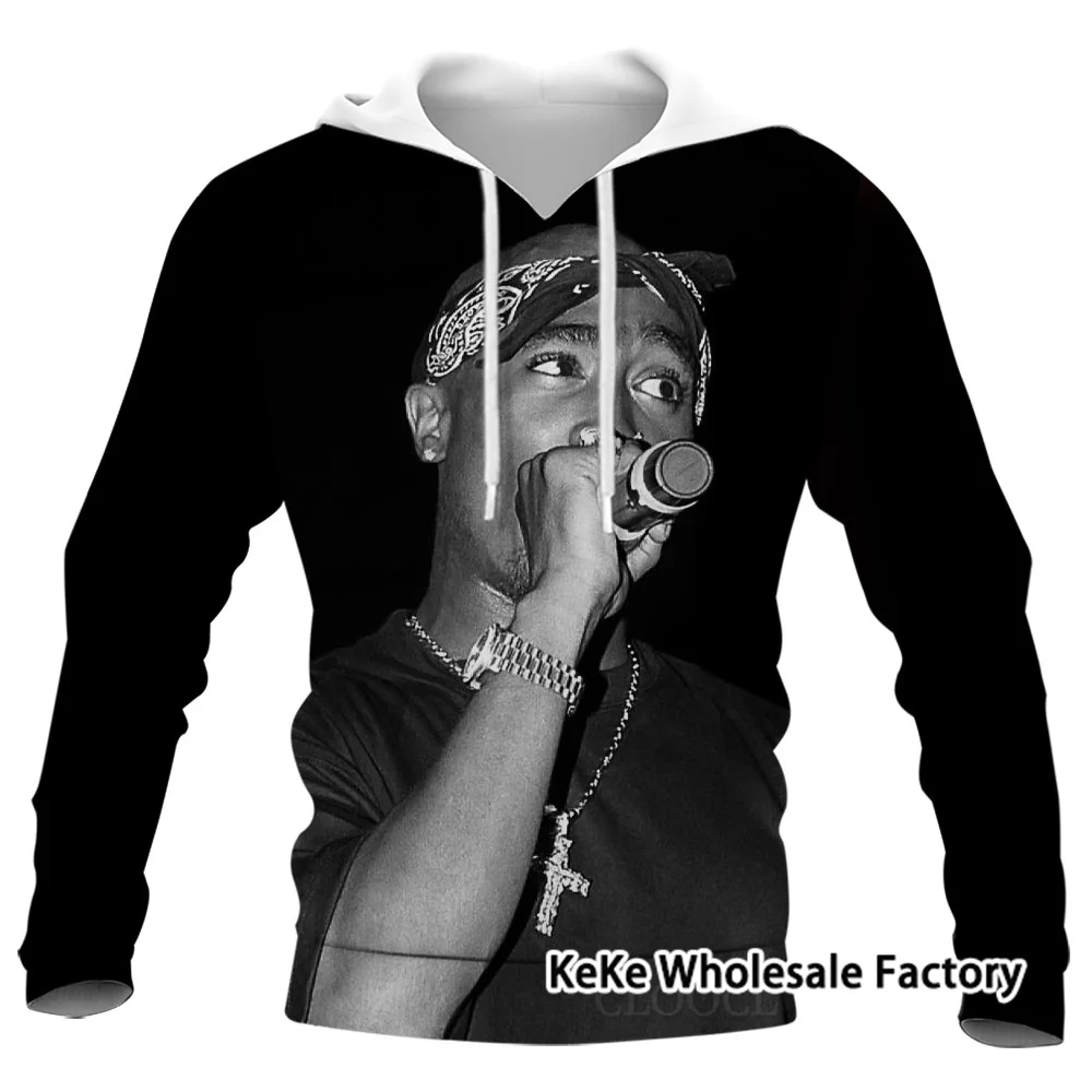 Sudadera Tupac Portrait Crewneck Negro