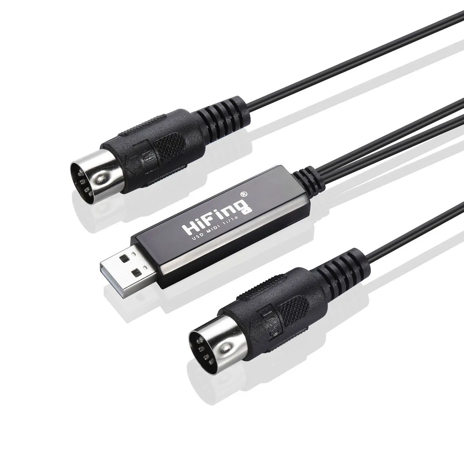 USB IN-OUT MIDI Interface Converter/Adapter 5-PIN DIN MIDI Cable for PC/ Laptop/ Mac