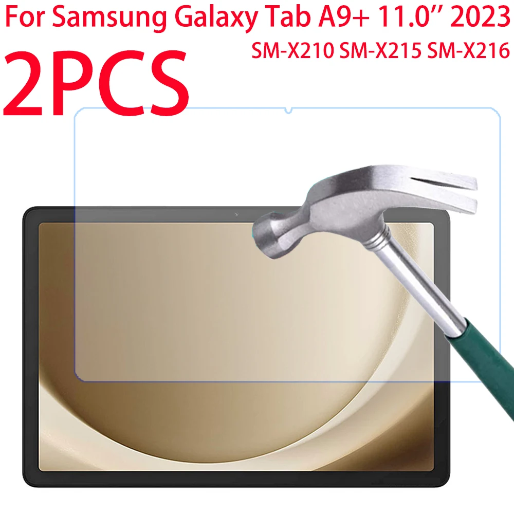 

2PCS Tempered Glass For Samsung Galaxy Tab А9+ Plus 11 inch 2023 Protective Film A9+ SM-X210 X215 X216 Tablet Screen Protectors