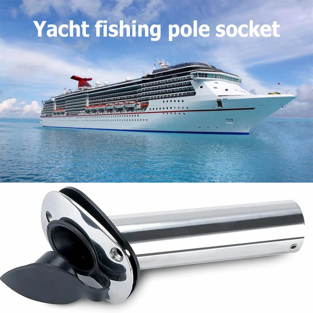 Yacht Fishing Rod Socket Sea Fishing Accessories Yacht Pole Rack Safety Rod  Holder 30 Degree Lock for Boat Supplies - AliExpress