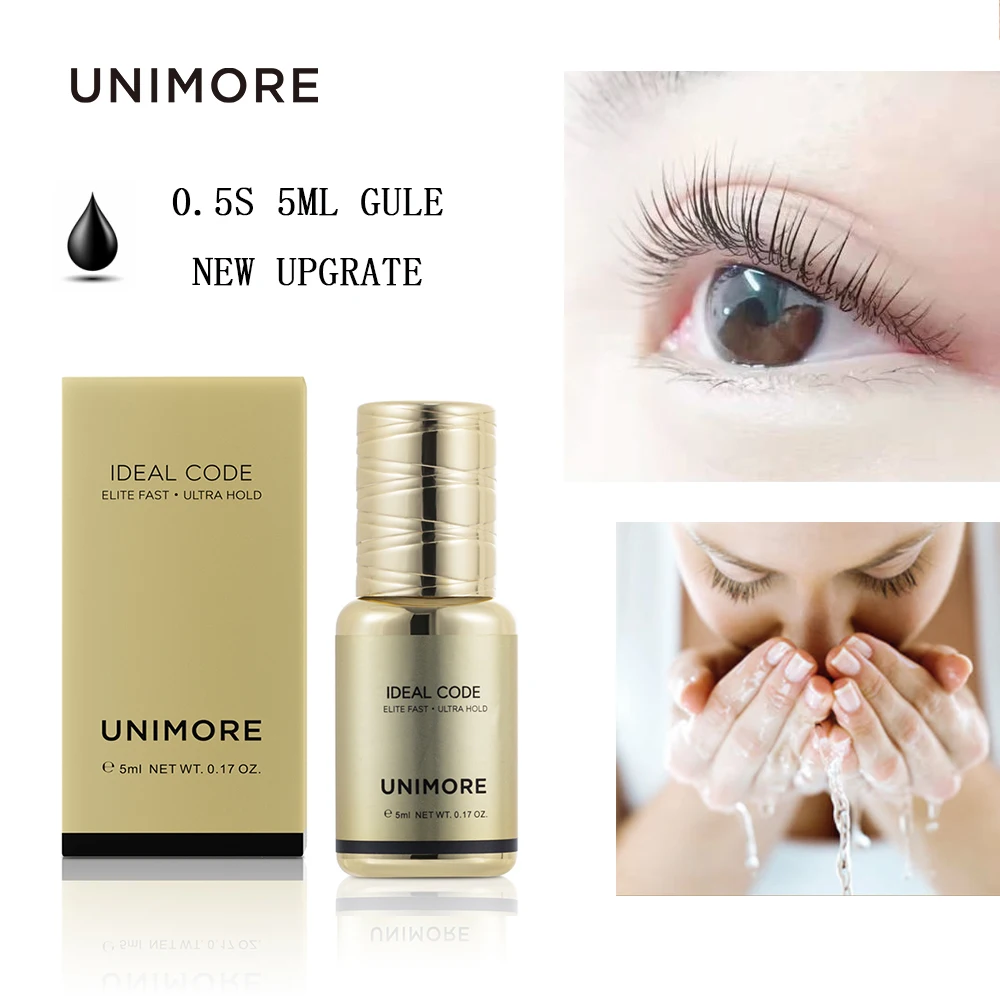 Eyelash Glue Unimore 5ml Lash Extension Glue Professional Eyelash Adhesive 0.5S Fast Dry Eyelash Gule Waterproof Supplies Extensions