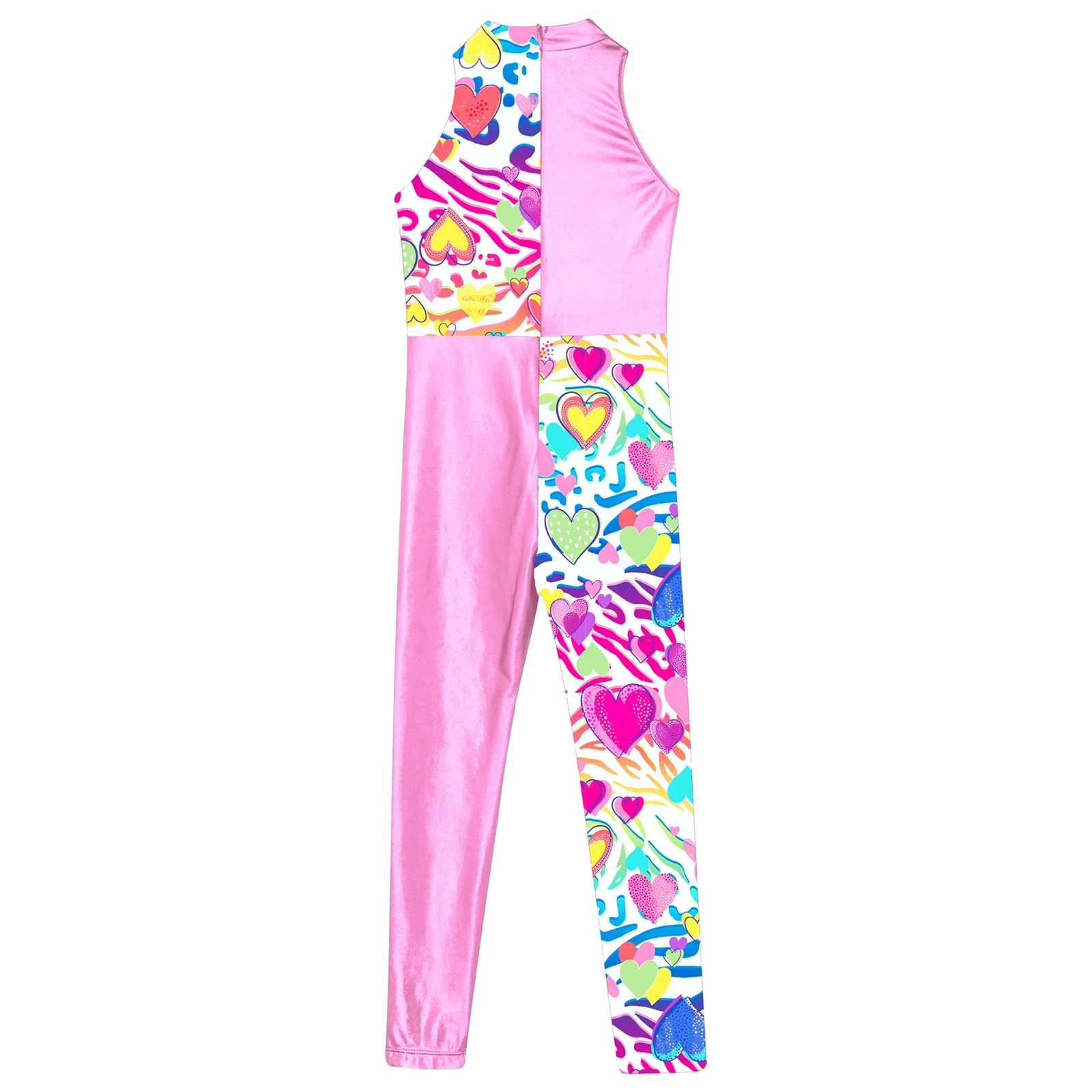 Kinder Mädchen Ballett Tanz Trikot Eiskunstlauf Gymnastik Yoga Overall ärmellose Print Tank Unita rds Performance Dance wear – Detail 26