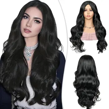 Fashion Big Wave Curly Wig 24 Inch, Heat Friendly Synthetic, Adjustable 21-23in Cap, Perfect for Outfit Matching 1