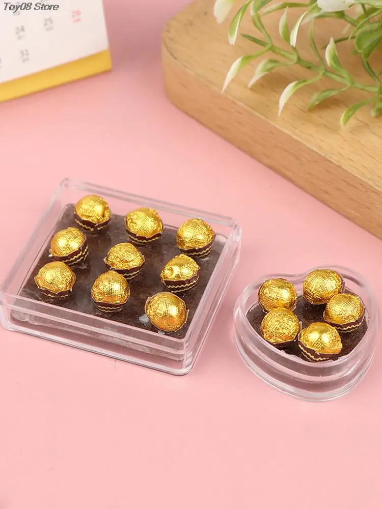 1PC 1:12 Dollhouse miniture Chocolate Gift box Model Food Toy Kitchen Accessories 32*15MM