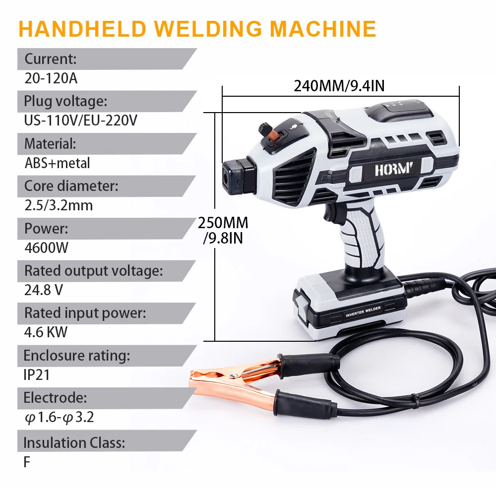Portable Electric Welder 4600W Handheld Mini Home Inverter Manual Welding Household Equipment