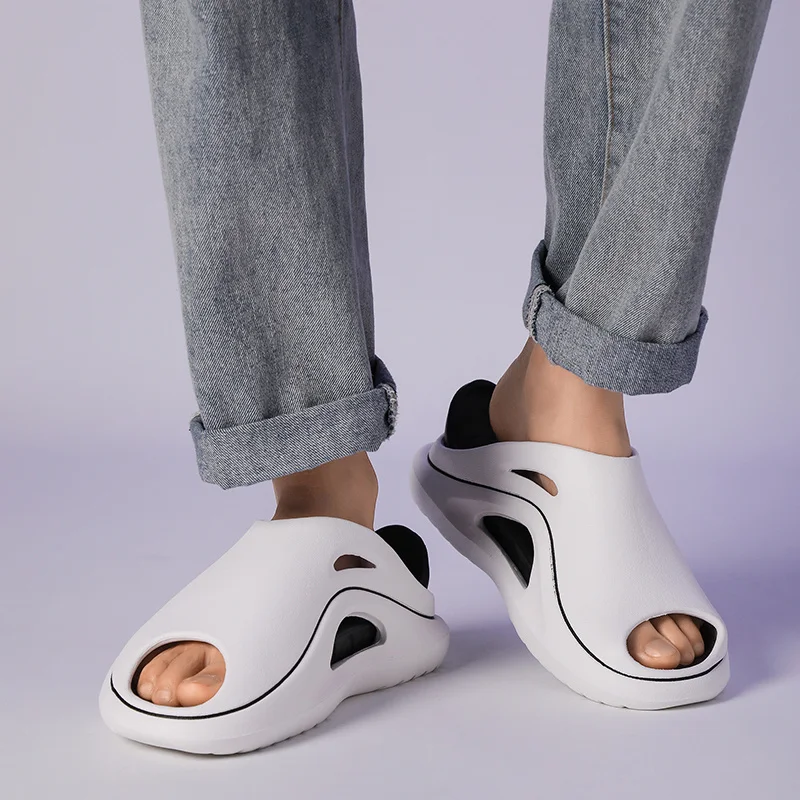 Slip Slippers for Men Non-Slip Slipper for Indoor Outdoor Slip Comfy Soft Foam Sliders With Thick Sole_voghion.com