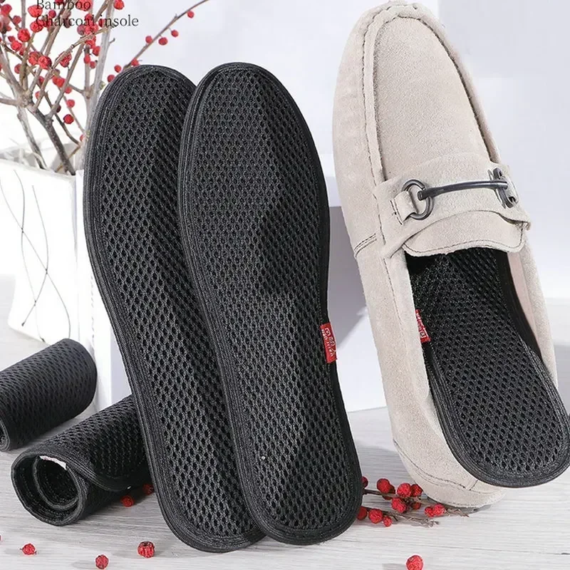 Antibakterielle Einlegesohlen aus Bambuskohle für Schuhe, Pflanzen-Deodorant, Lauf- und Sport-Einlegesohle, Verdickte Stoßdämpfende Schuhsohle – Detail 13