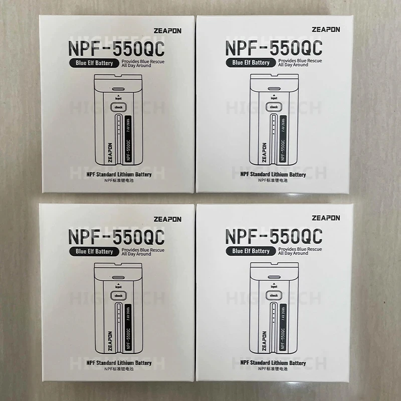 ZEAPON NPF-550QC 3500mAh Li-Ion Type-C Fast Charge High Capacity Power for Slide/Monitor/Fill Light Camera Battery