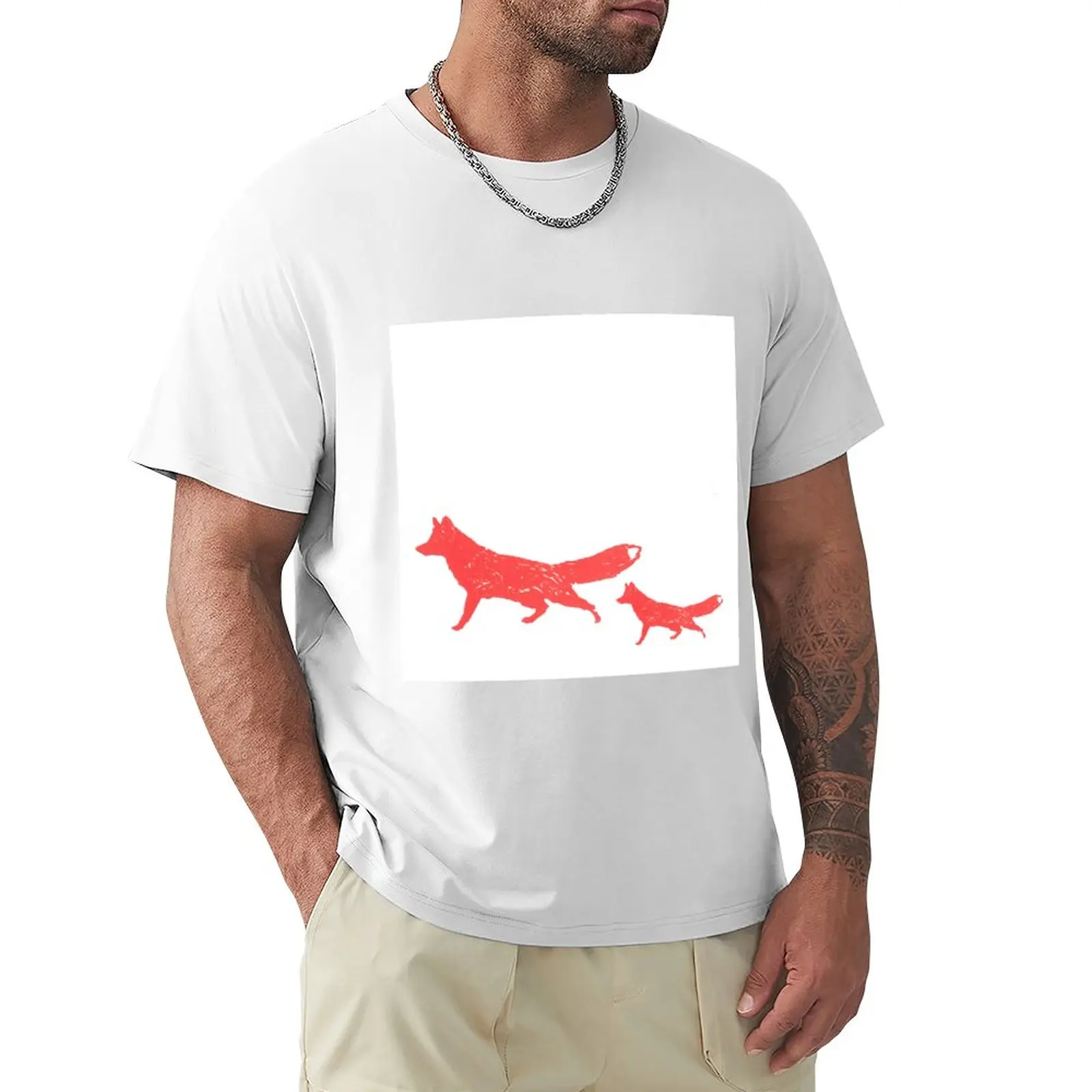 

Fox in the Snow T-Shirt vintage oversized korean fashion mens graphic t-shirts