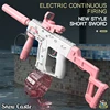 New Summer Water Gun Toy long sword VECTOR Fully Automatic bursting Water Gun  Blue Pink Seaside Beach Kid Toys Water Park Games 3