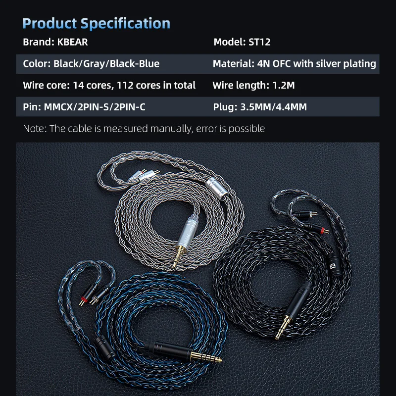 韓国ORT サウンドペン KBEAR ST12 8 core HiFi Earphone 4N OFC silver-plated