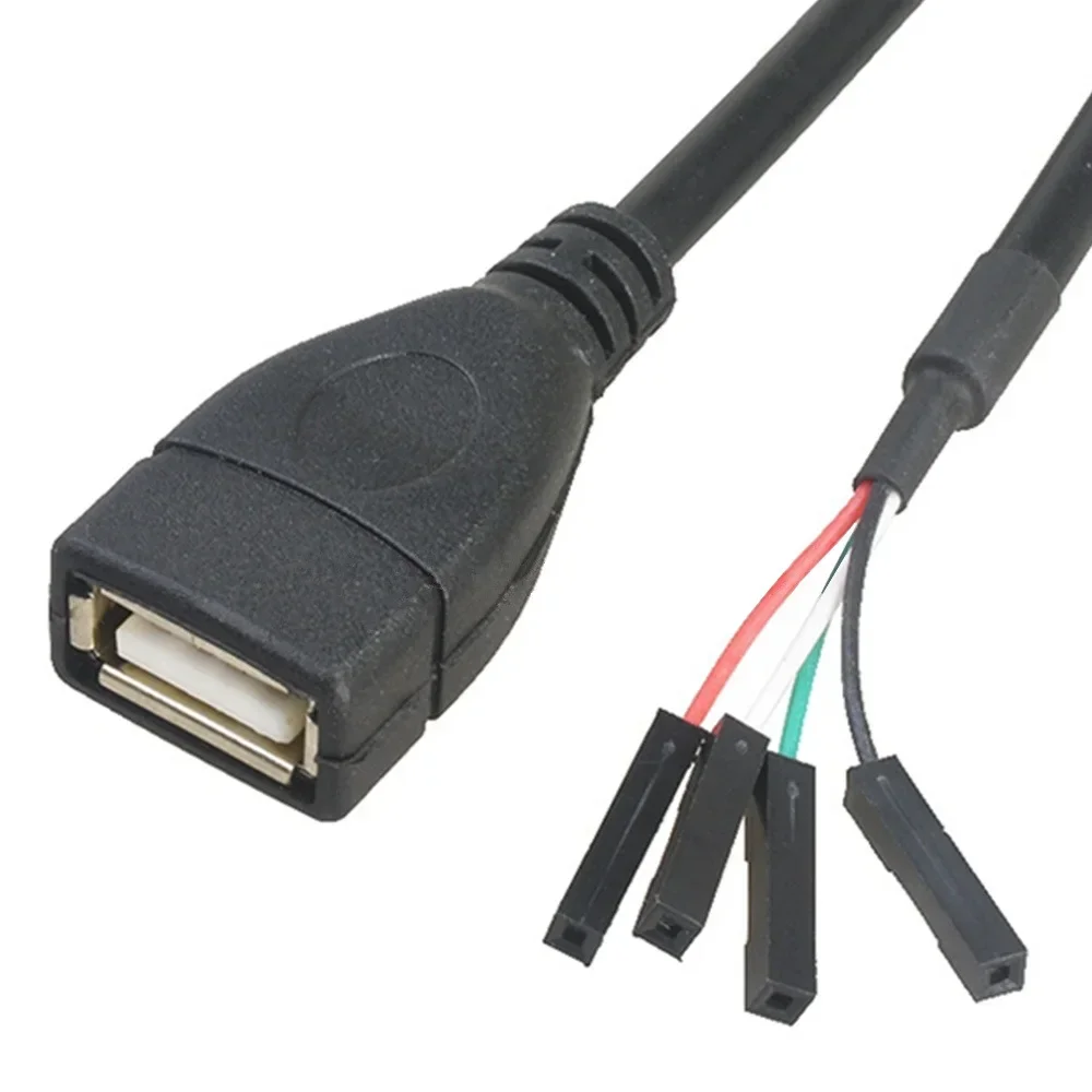 4*1핀 마더보드 암 헤더에서 USB 2.0 수/암 듀퐁트 연장 케이블 0.3m