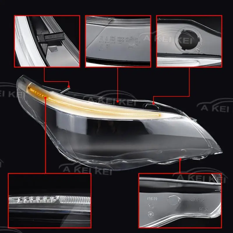 Fit Für BMW E60 E61 525I 530I 545I 550I 2008-2010 LED AFS Auto Scheinwerfer Shell Scheinwerfer Abdeckung scheinwerfer Objektiv Mit Loch – Detail 7