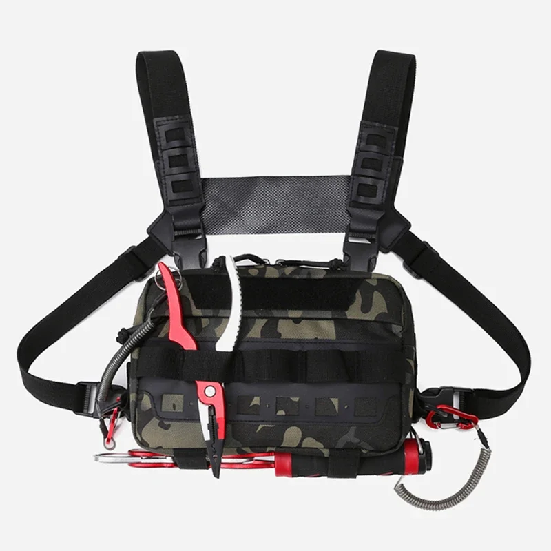 Gilet de pêche camouflage avec poches multiples pour leurres et accessoires - Randonnée chasse