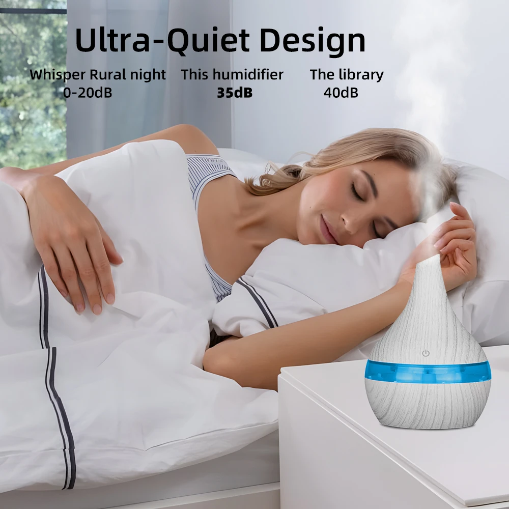Compact 10.14oz Portable USB Humidifier & Essential Oil Diffuser with Touch Control, Perfect for Home, Office, and Travel Use 3