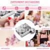 3 Pcs Acrylic Liquid Container Stainless Steel Acrylic Liquid Powder Cup Holder Container with  Lids Manicure Tray Dappen Dish 6