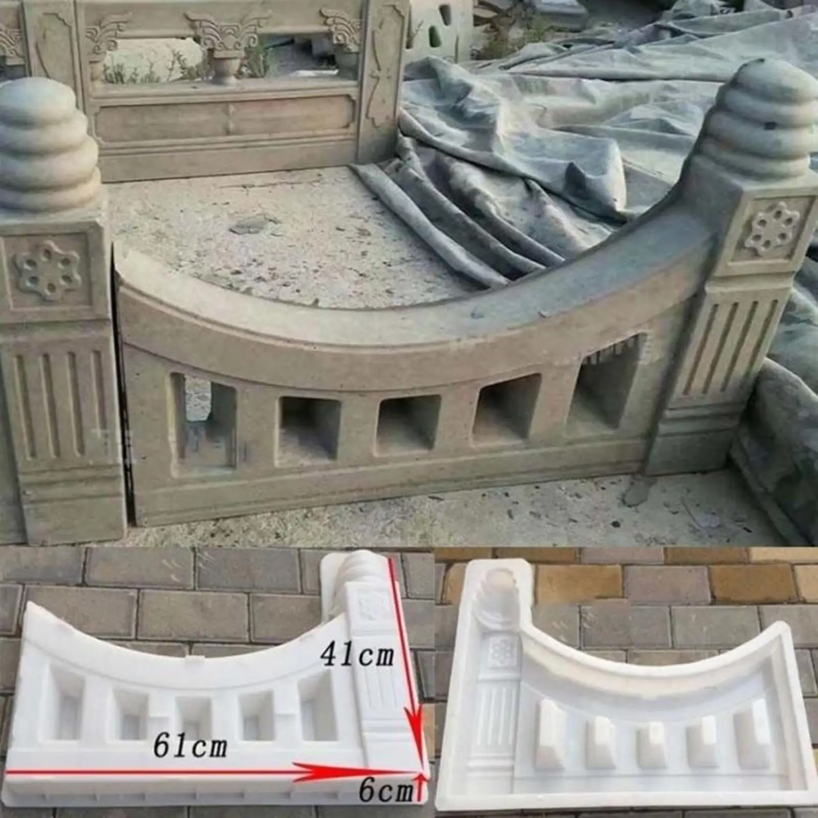 Concrete Molds for Garden Fence Parks Flower Beds Reusable