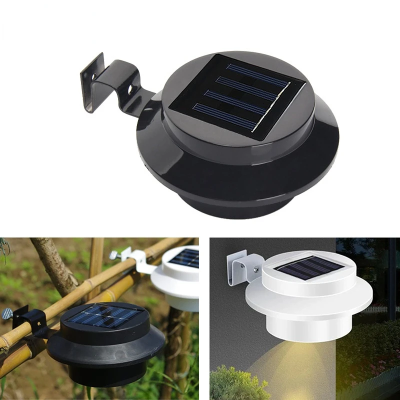 Solar Light 3LED Railing Outdoor Decoration Lamp Eaves Courtyard Garden Wall Fence Sink Landscape Induction Illumination Lantern led rear light tail lamp car signal rear stop reverse lamp for model 3led