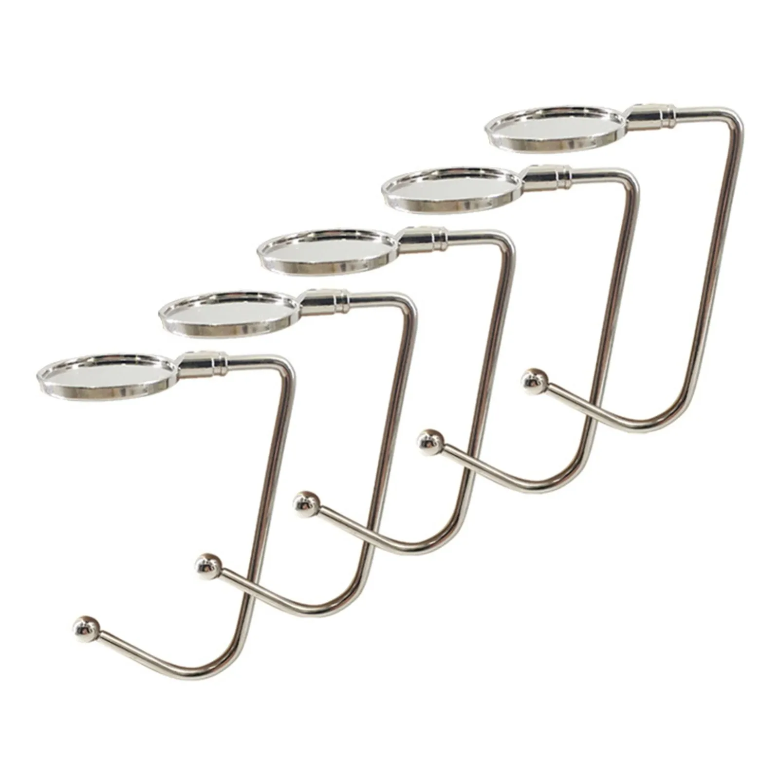 5PCS Mantel Hook Holder Fireplace Stocking Hanger for Christmas Sturdy Metal Non-Slip Purse Hooks