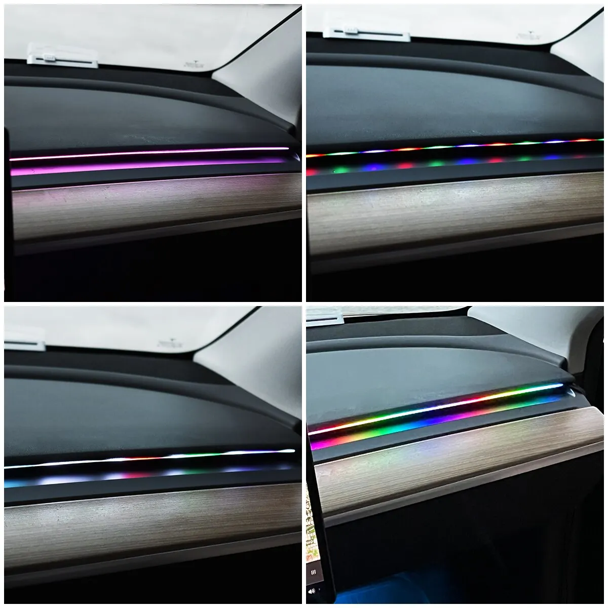 Car LED Lights USB 64 Colors Acrylic Strips 110cm Full Colors RGB Car Interior Hidden App Remote Control Atmosphere Lamp led car lights