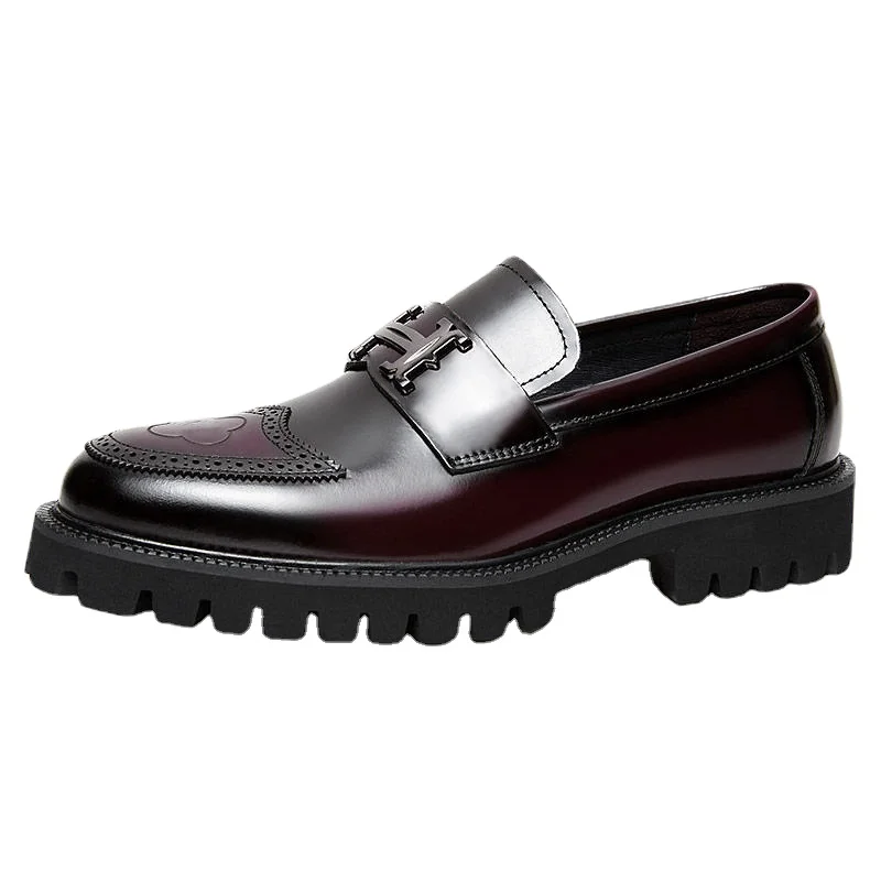 

2023 New Original Design Mens Dress Shoes Fashion Retro Matte Wedding Shoes Luxury Comfort Platform Shoes Male Loafers