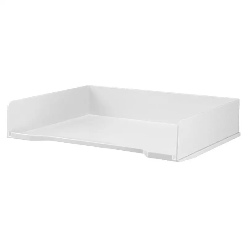 

Desktop File Organizer Clear PET Stackable Document Organizer Offices Desktop File Paper Holder Book Storage Rack Side Load Anti