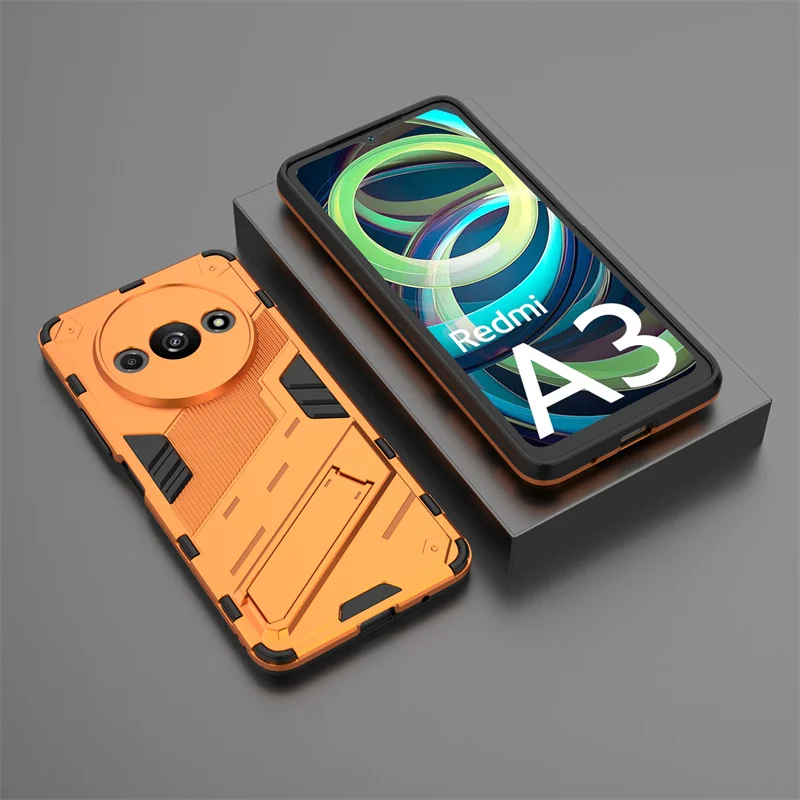 Magnetic Stand Armor Back Cover for 4G Smartphone - Durable Protective Case