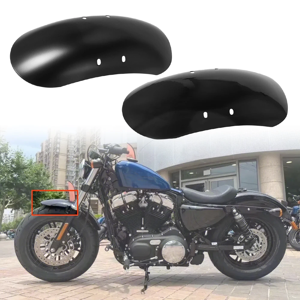HDBUBALUS Motorcycle Short Front Fender - Matte Black Mudguard For Harley Sportster Forty Eight 2010-2017