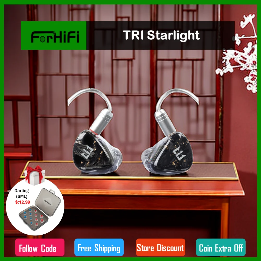 

TRI Starlight 4EST+2BA+1DD HIFI Earphone Hybrid In Ear Monitor Earbuds Adopt SONION 2389 Headphone Sport TRI I3 Starsea Headset