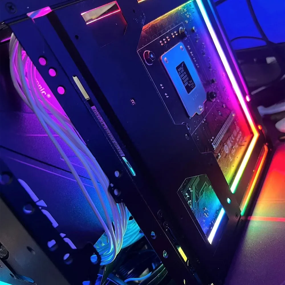 ATX 마더보드 백플레이트 MATX ITX M/B IO 백라이트 패드, MOD 메인 보드 조명 프레임 5V ARGB AURA SYNC