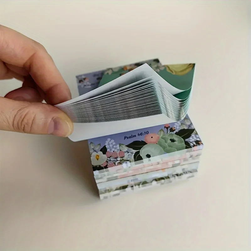 Note autoadesive con testo biblico ispiratore, 30 pezzi, note cristiane con fiori retrò, blocco note ispiratore per fede, regalo perfetto per lo cristiano (colore casuale) - immagine 5