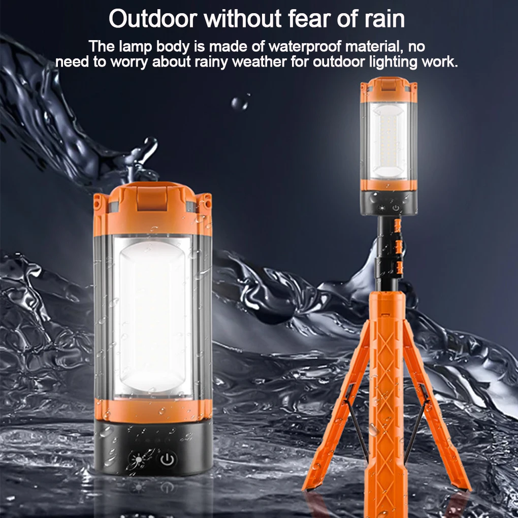 90000mAh Camping Light Bracket Optional Rechargeable Camping Lantern Telescoping Waterproof Tent Light Hiking Fishing